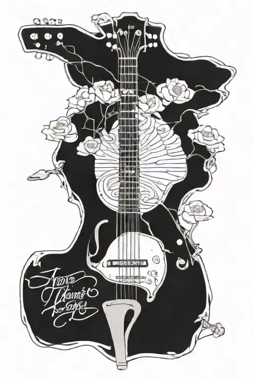Vtwin Motor And Acoustic Guitar Memorial For Steve Beyer With Dates Of 1972-2000