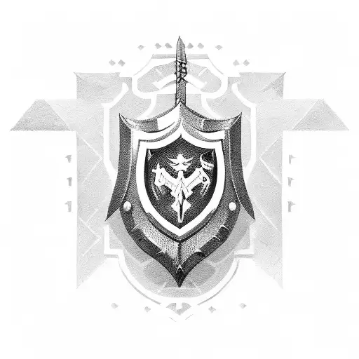 Shield With Sword Through The Middle