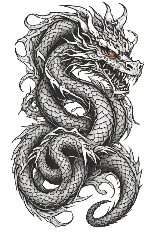 Intimidating Dragon Wrapped