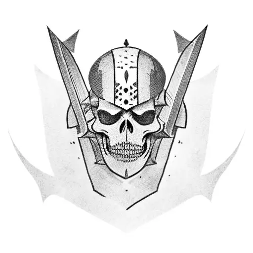 A Skeleton Knight Holding A Sheild