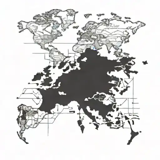 A Map Of The World With Landmarks From Each Country Visited