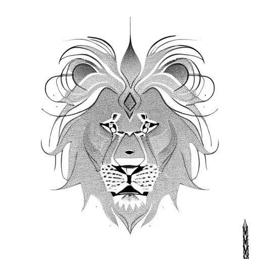 A Fierce Lion Symbolizing Strength And Determination