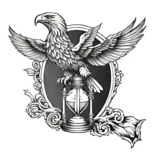 Eagle And A Hourglass