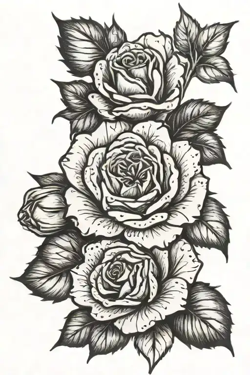 Fading Rose Tattoo Design