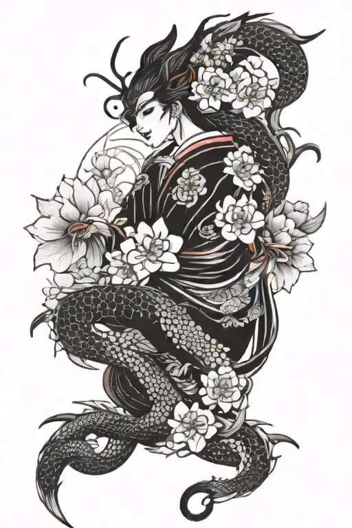 Dragon Geisha Flower