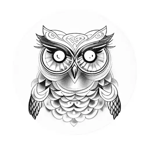 A Majestic Owl Perched On A Stack Of Plates