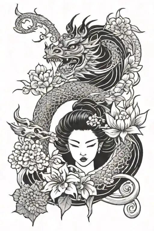 Dragon Geisha Flower