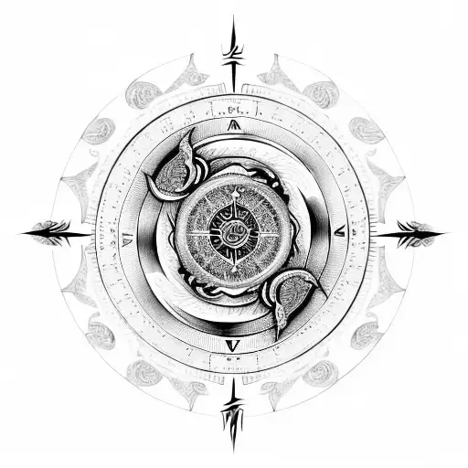 Dragon Ying Yang Compass