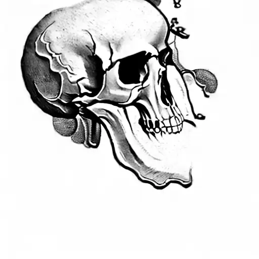 A Tattoo Of A Skull