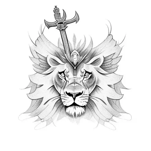 Angel Lion Love Loyalty Hammer Olive Church Art