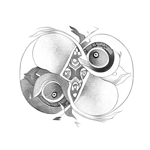 Ying Yang With Arrow