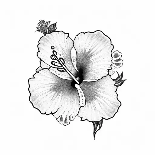 Hibiscus Flowers Surrounded By Music Notes