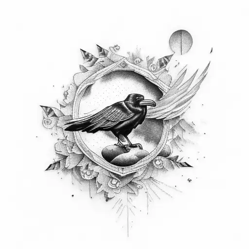 A Tattoo Inspired By The Raven And Crow Symbolism