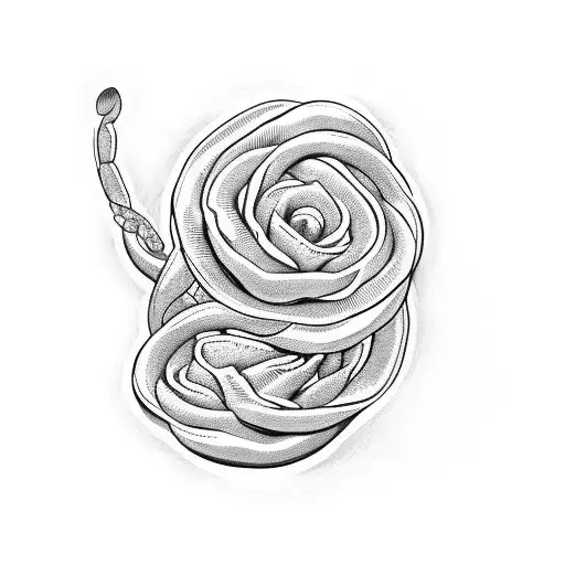 Lavender Flower And Twin Snakes