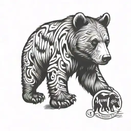 Bear With Last Name Written