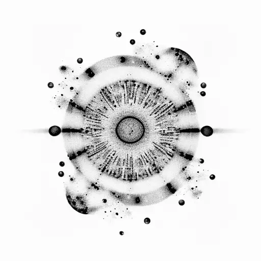 Black Galaxy With Spots Of Color