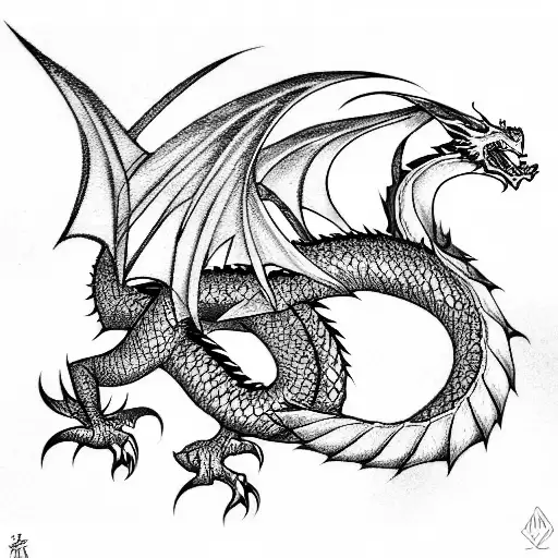 Dragon In Anime Style