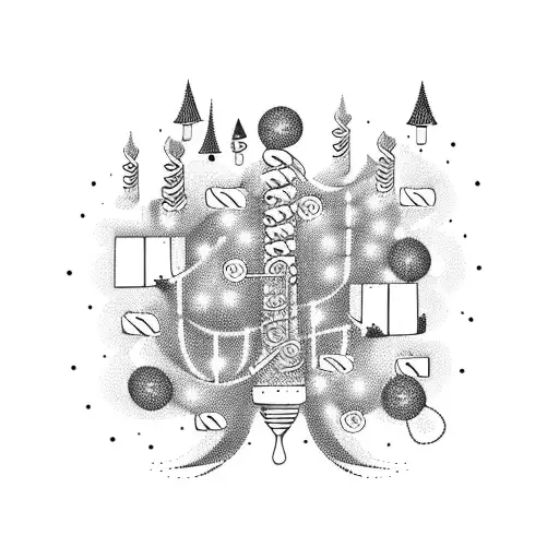 A Christmas Tree Made Of Saxophones And Drums