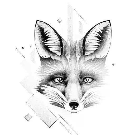 Fox In A Futuristic Cyber Cityscape