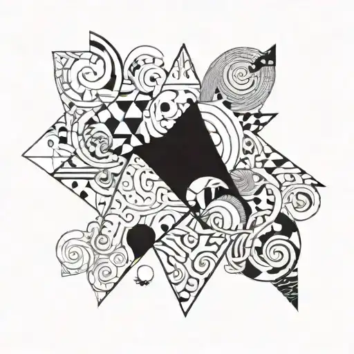 Abstract Painting Inspired Design Incorporating Elements Of Serbia