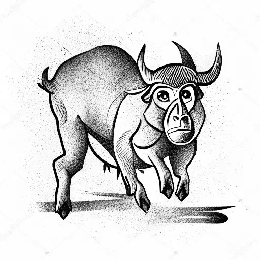 Monkey Riding A Boar