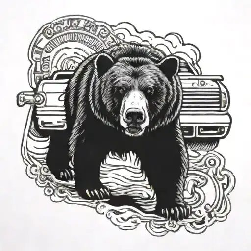 Bear With License Plate