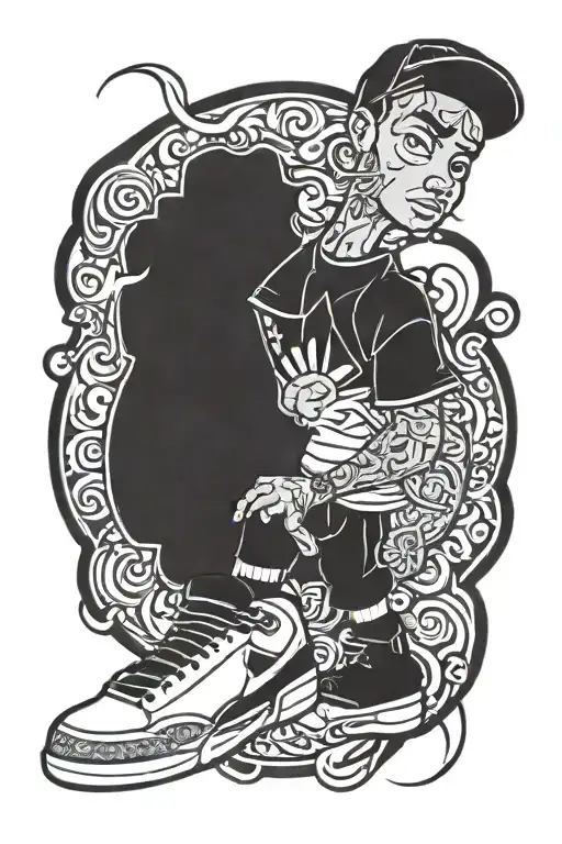 Cartoon Character Painting Jordan 12