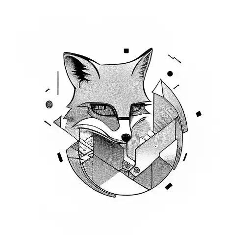 Fox Wich In A Futuristic Cyber Cityscape