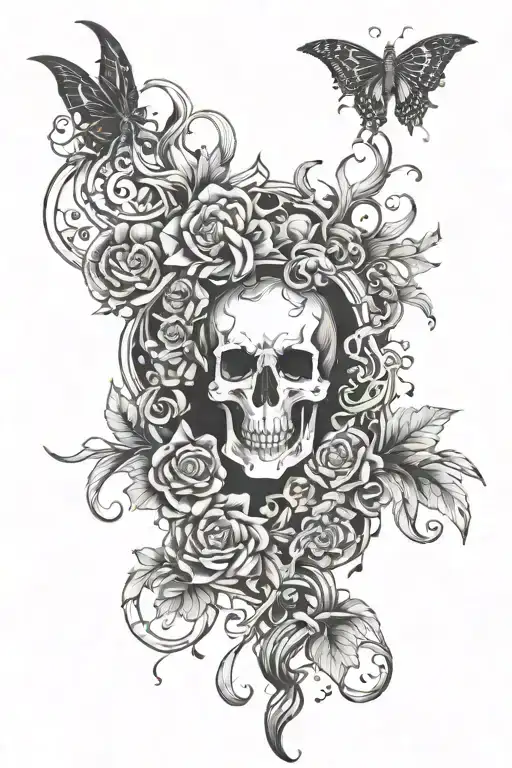 Beautiful Gothic Horror Inspired Tattoo Design
