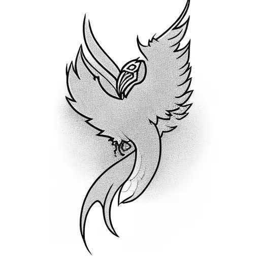 A Phoenix Inspired By Retro Gaming Graphics