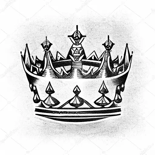 King's Crown Under Which Goes The Word Rex