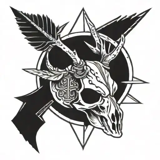 Buck Skull Arrow