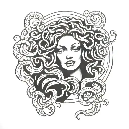 Medusa Holding The Head