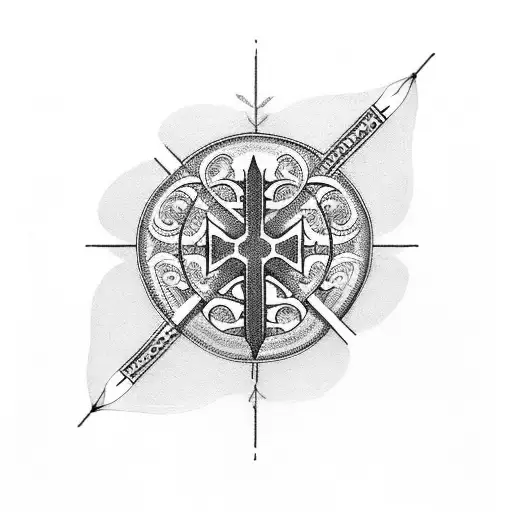 Cross Surrounded By Botanical Illustrations Of Different Plant Species