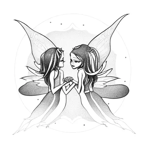 Fairy Princess Holding Hands With Gremlin