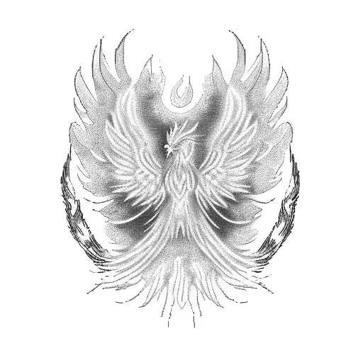 A Pixelated Phoenix Rising From The Ashes