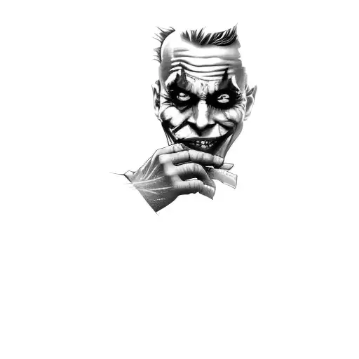 The Joker With A Bunch Of 'Ha's Around Him