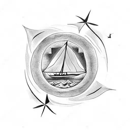 Sailboat And Star From Little Prince