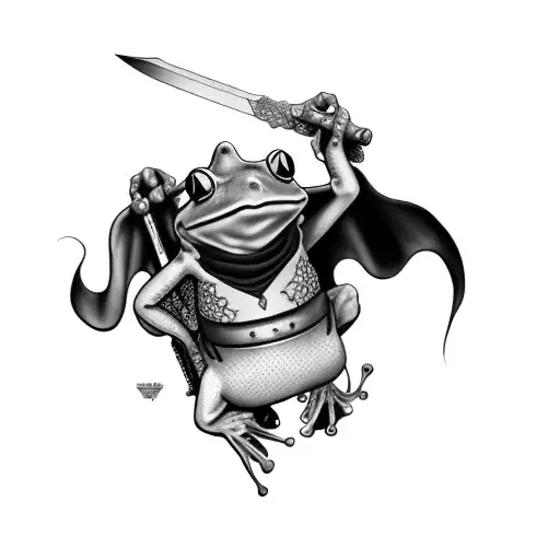 A Frog Holding A Sword