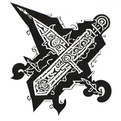 Ace Of Swords Tarot Card Cyberpunk Inspired