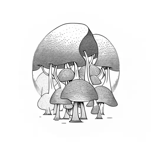 Snowboarding Through A Forest Of Giant Mushrooms