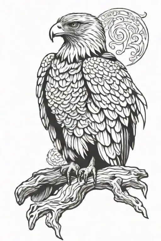 Perched Golden Eagle