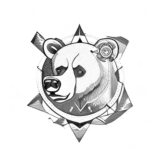 Bears With Mountains And Compass