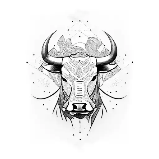A Tattoo Of A Bull For The Forearm