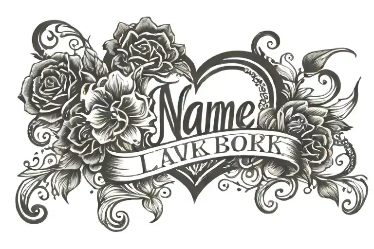 Name With Heart Symbolizing Love