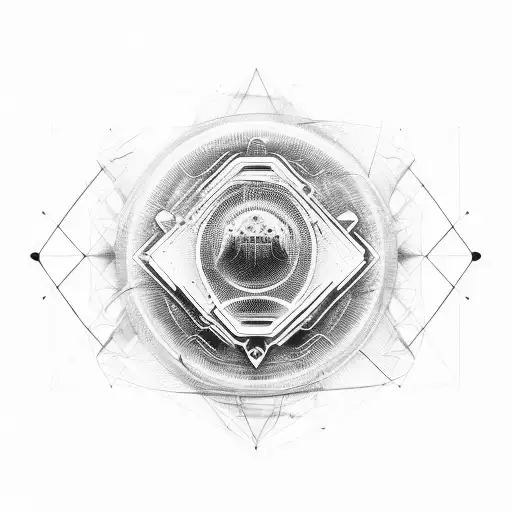 An Abstract Representation Of Soundwaves Combined With Engine Parts