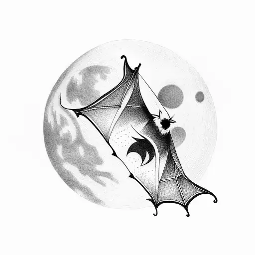 Bat With Moon
