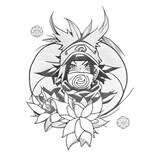 Naruto Anime With Flowers