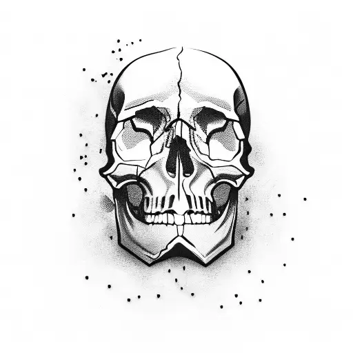 Skull Looking Up To The Left