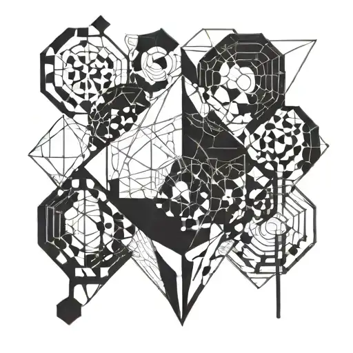 Abstract Representation Of Pain Through Geometric Shapes And Lines